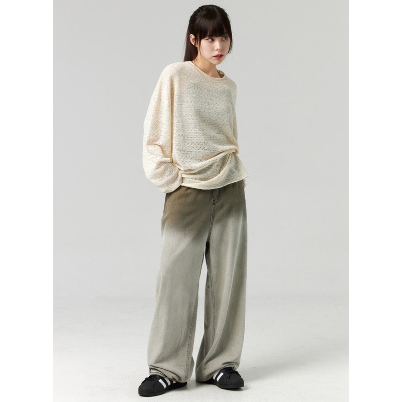 Gradient Baggy Pants CL320 Dark green S