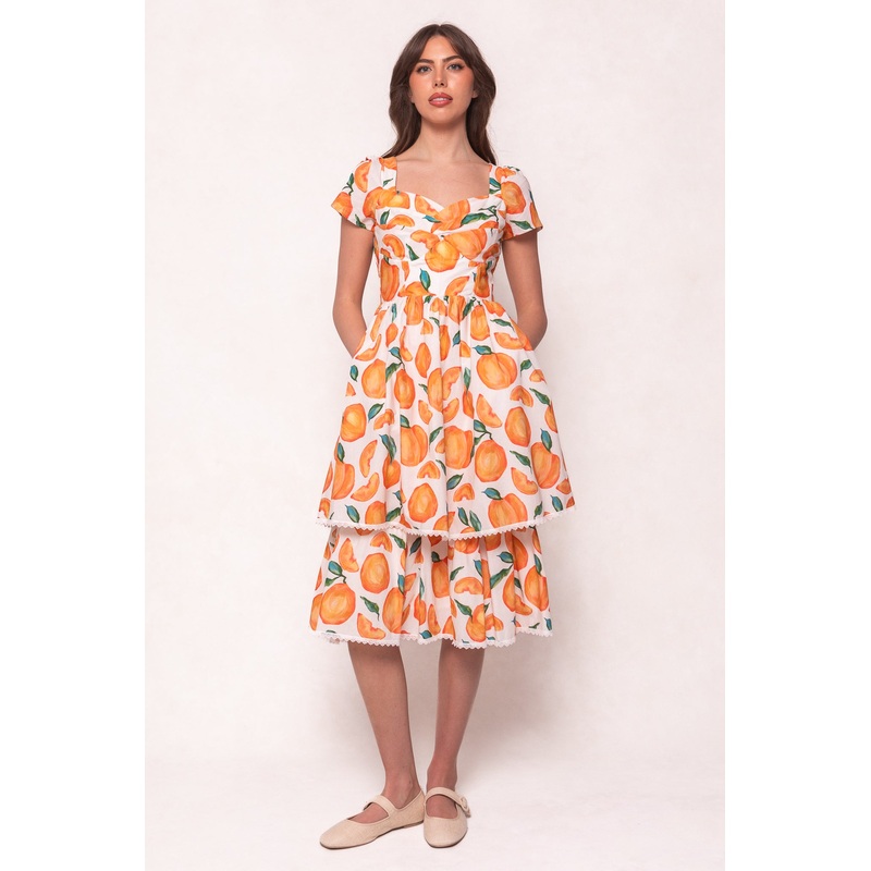 Marie Dress in Citrus XX Small