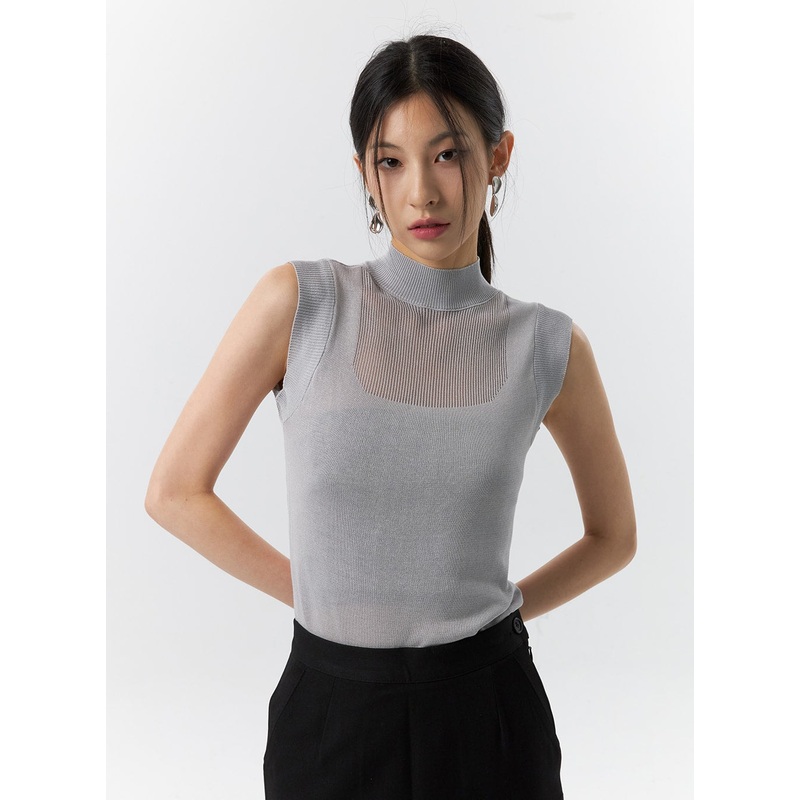 Sleeveless Knit Top IL321 White S/M