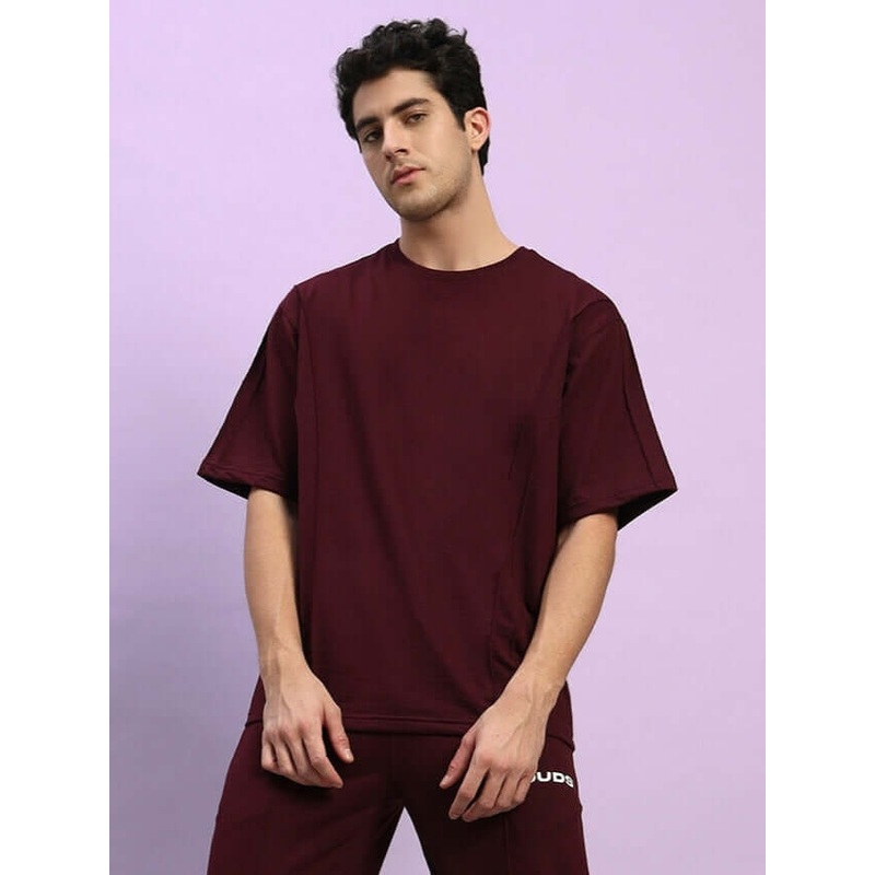 SUPERIOR OVER SIZED T-SHIRT MAROON XS