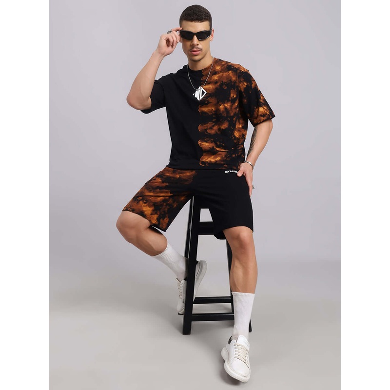 TRICKSTER TIE-DYE CO-ORD SET BLACK XS