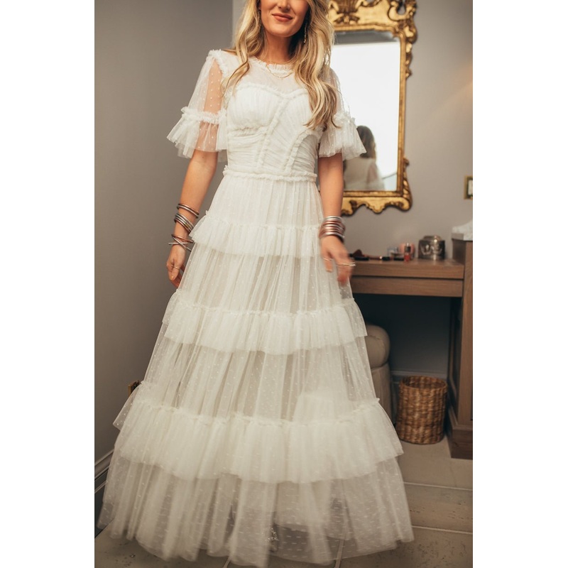 Whimsical Dress in White 00