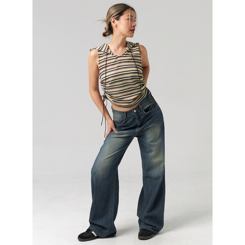 Wide Dark Wash Jeans CL305 Dark blue S