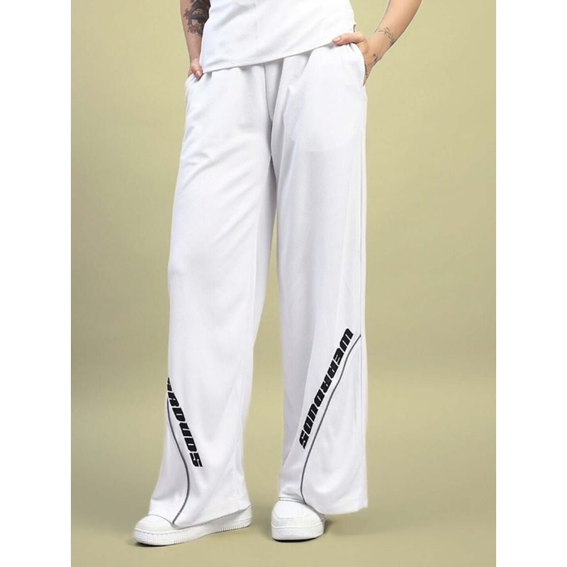 WOMEN’S CUBBY RELAXED FIT BAGGY JOGGERS WHITE XS