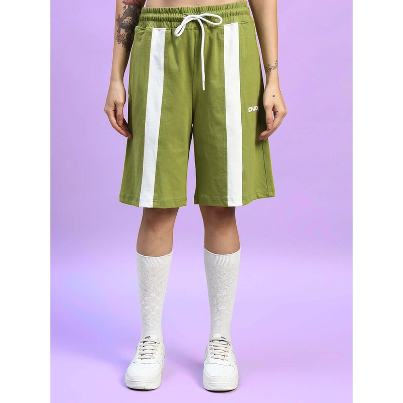 WOMEN’S WIDELINE REGULAR FIT SHORTS OLIVE GREEN XS