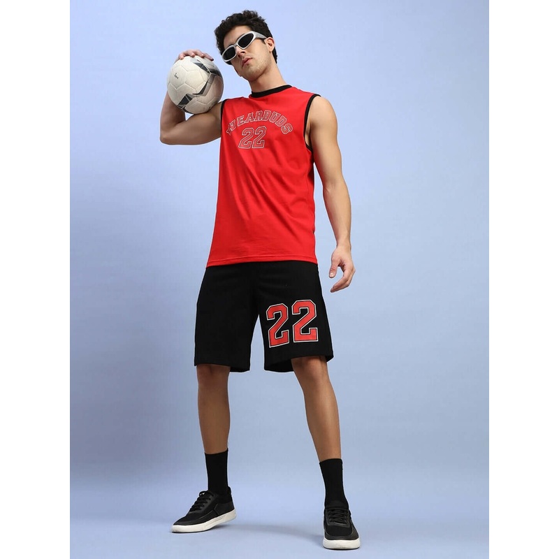 AMIGA GYM CO-ORD SET RED-BLACK XS