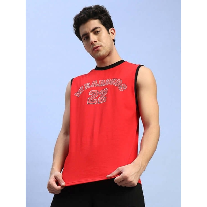 AMIGA GYM T-SHIRT SLEEVELESS RED XS