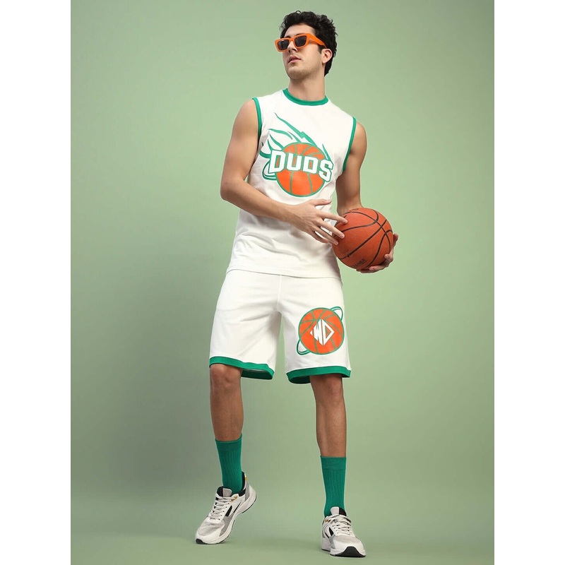 DRIBBLE CO-ORD SET SLEEVELESS OFF WHITE XS