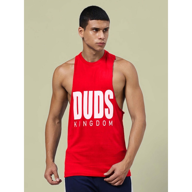 DUDS KINGDOM GYM T-SHIRT SLEEVELESS RED XS