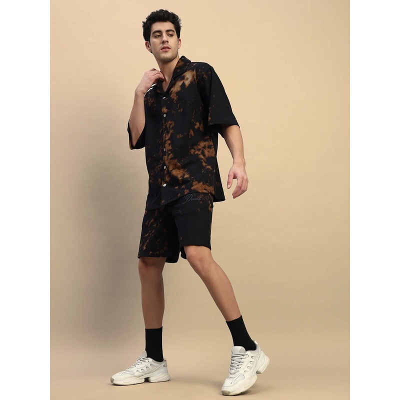 FEEL GOOD TIE-DYE CO-ORD SET BLACK XS