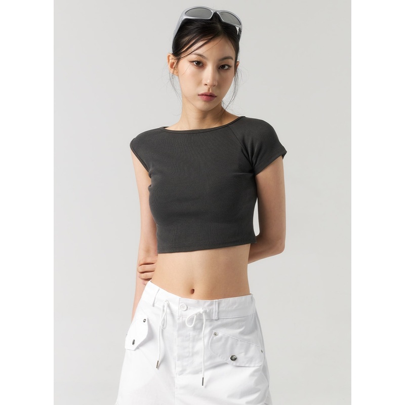 Layered Tee CU321 Dark brown S/M