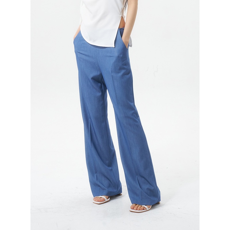 Low Rise Tailored Pants IU326 Light blue S