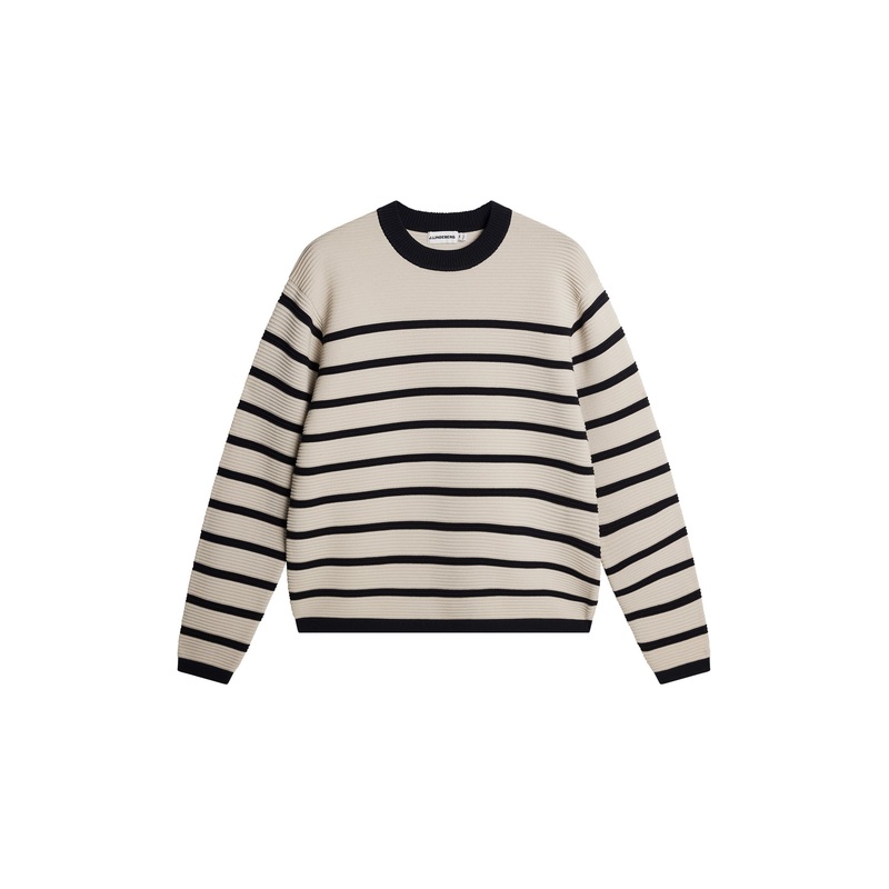 Sawyer Stripe Crew Neck / Moonbeam Moonbeam L