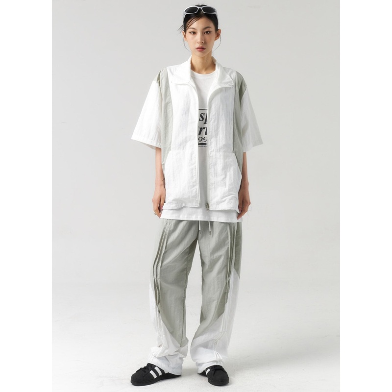Two Color Track Pants Unisex CU320 White M/L
