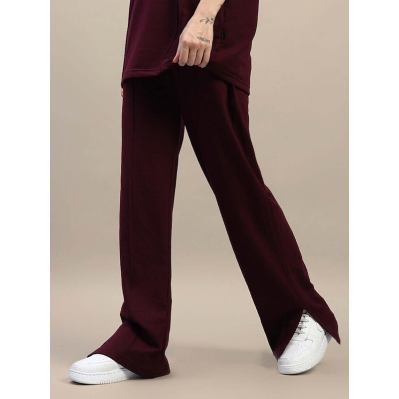 WOMEN’S ZION SIDE SLIT JOGGERS MAROON XS