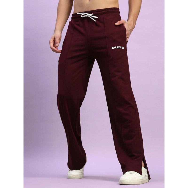 ZION SIDE SLIT JOGGERS MAROON. XS