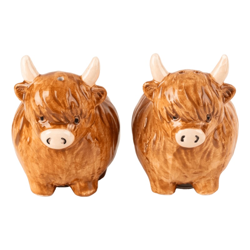 Candlelight Ceramic Salt & Pepper Pot Highland Cow One Size