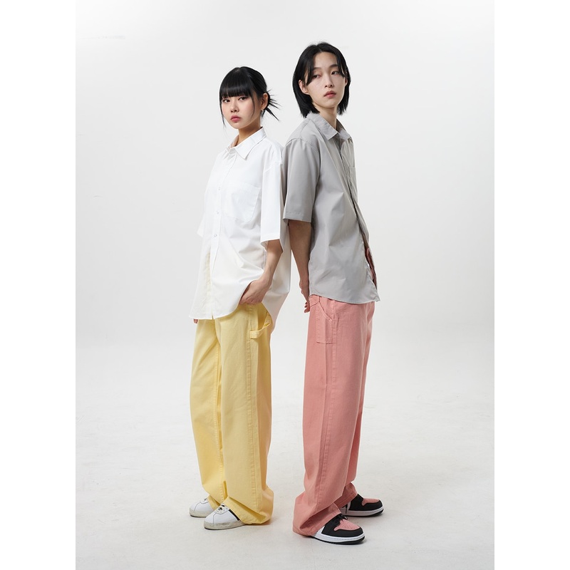 Color Cotton Pants Unisex CY318 Yellow S