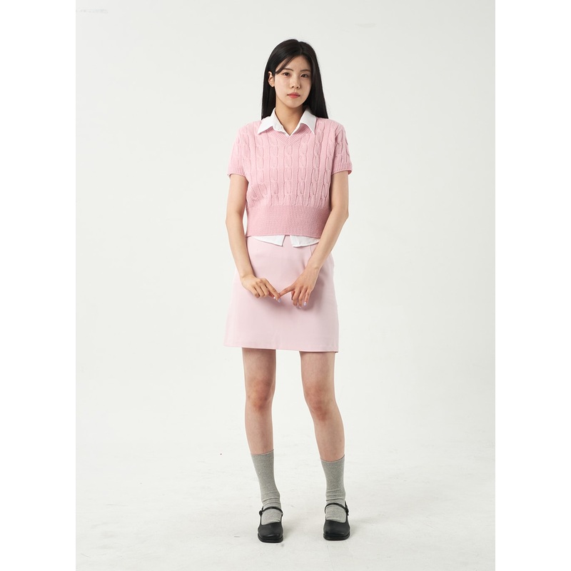 Color Mini Skirt OY301 Light beige S