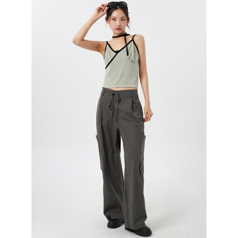 Pocket Wide Track Pants CY303 Dark gray S/M