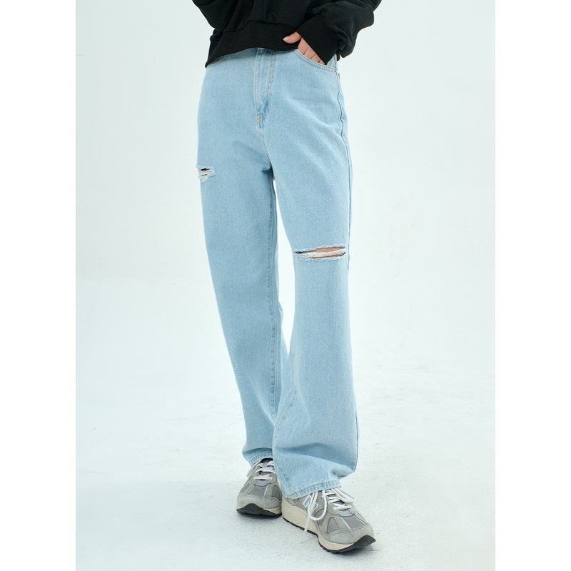 Ripped Basic Jeans BA328 Light blue XS