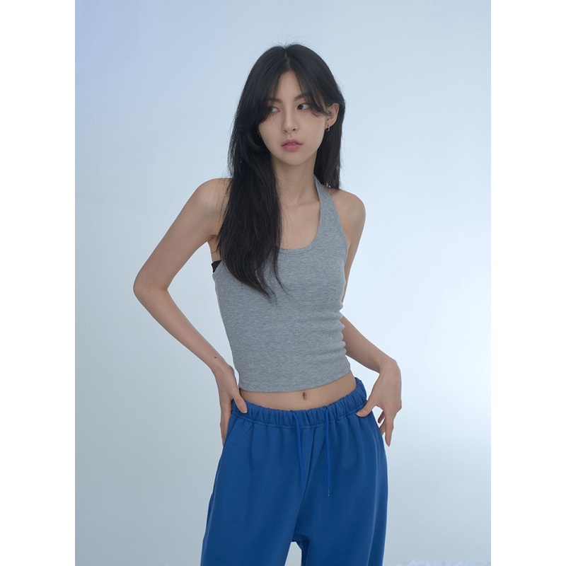 Basic Halterneck Tank Top CJj09 Ivory S/M