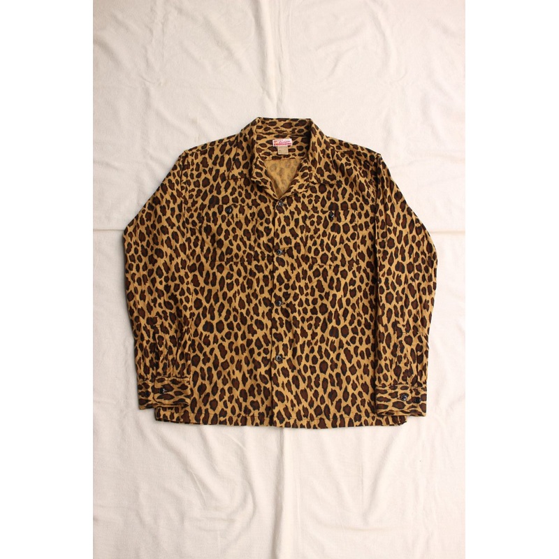 Cushman / LEOPARD PRINT NEL OPEN COLLAR SHIRT (25709,LEOPARD) M