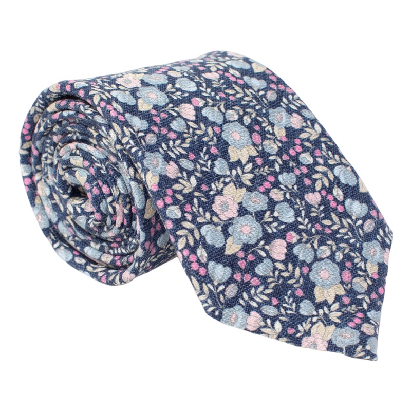 Golding Floral Print Printed Tie Navy One Size