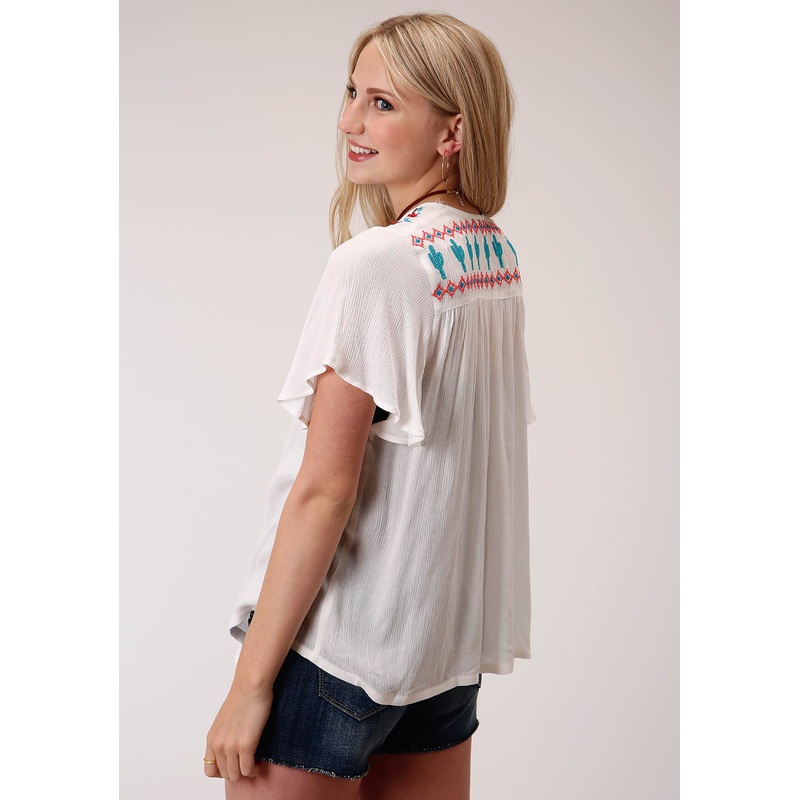 Womens Ivory Crepe Short Sleeve Cardigan XS