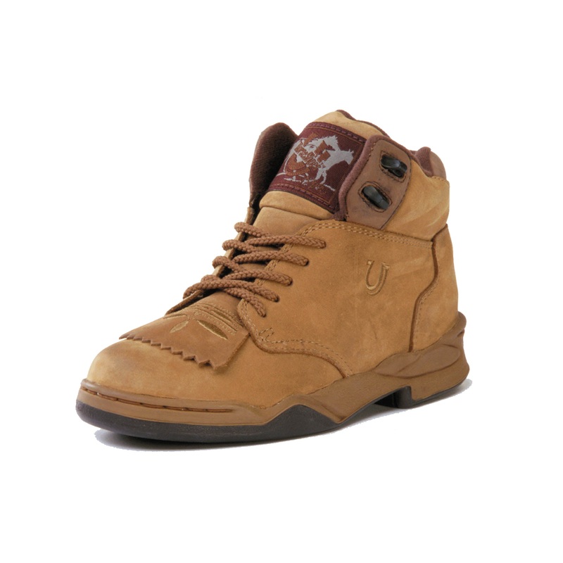 Womens Kiltie Horseshoe Amber Brown With Steel Shank 5 R