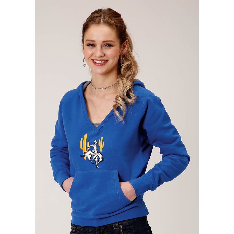 Womens Rider And Cactus Screen Print Hoodie S