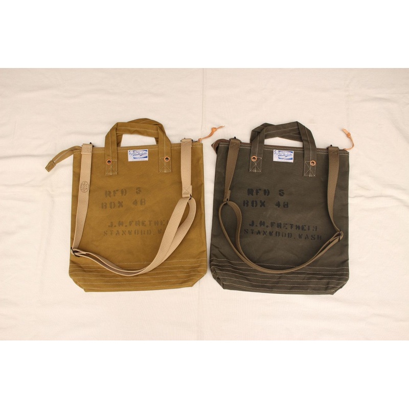 COLIMBO / TROOPER’S CANVAS TOTE CUSTOM (ZA-0504) KHAKI