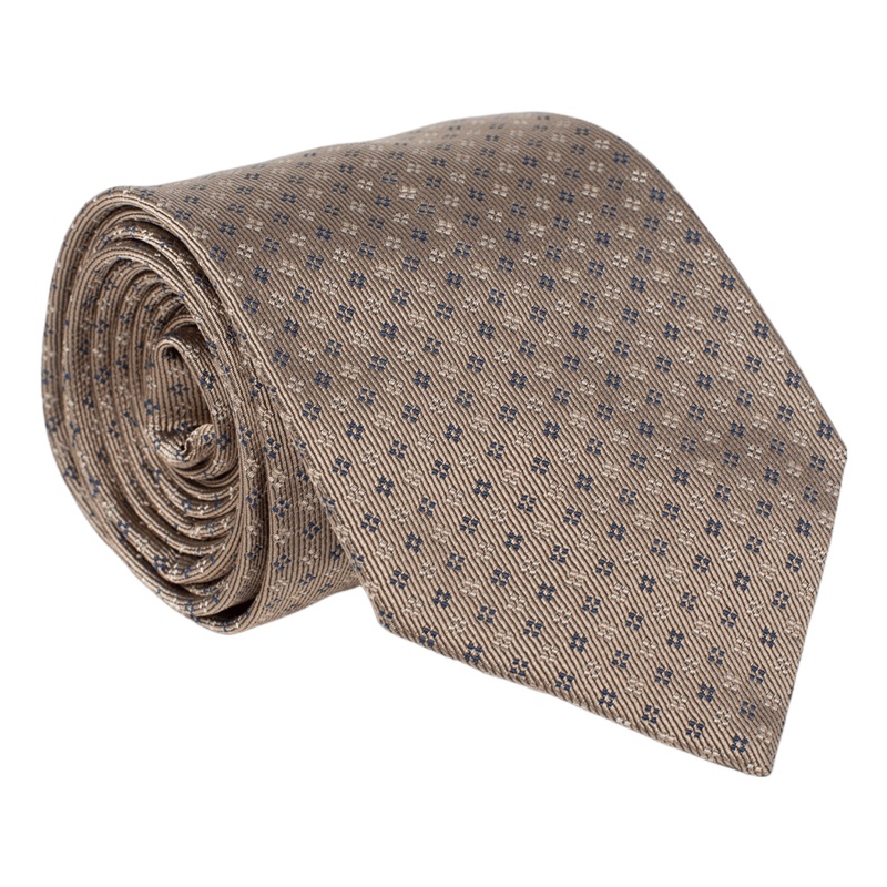Golding Geo Twill Woven Tie Tan One Size