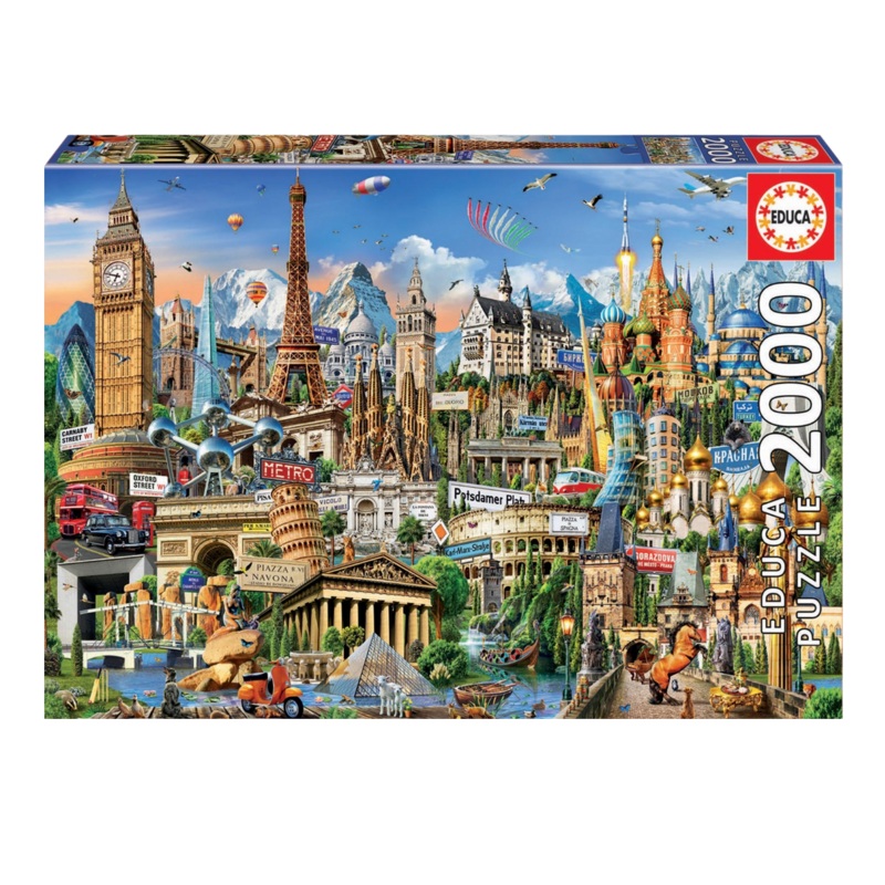 University Games European Landmarks 2000pc One One