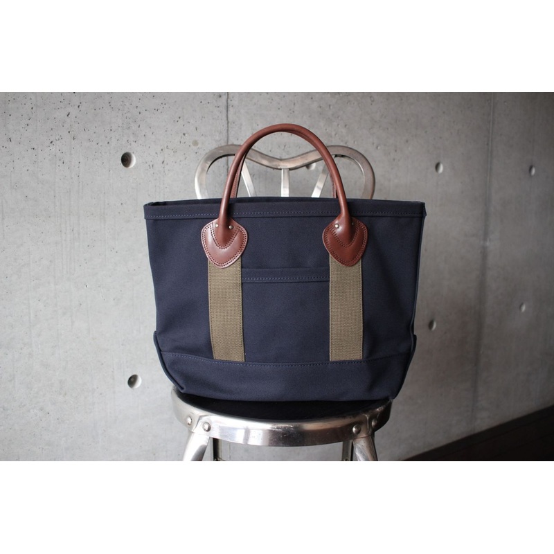 WORKERS / Leather Handle Tote Medium (Navy)