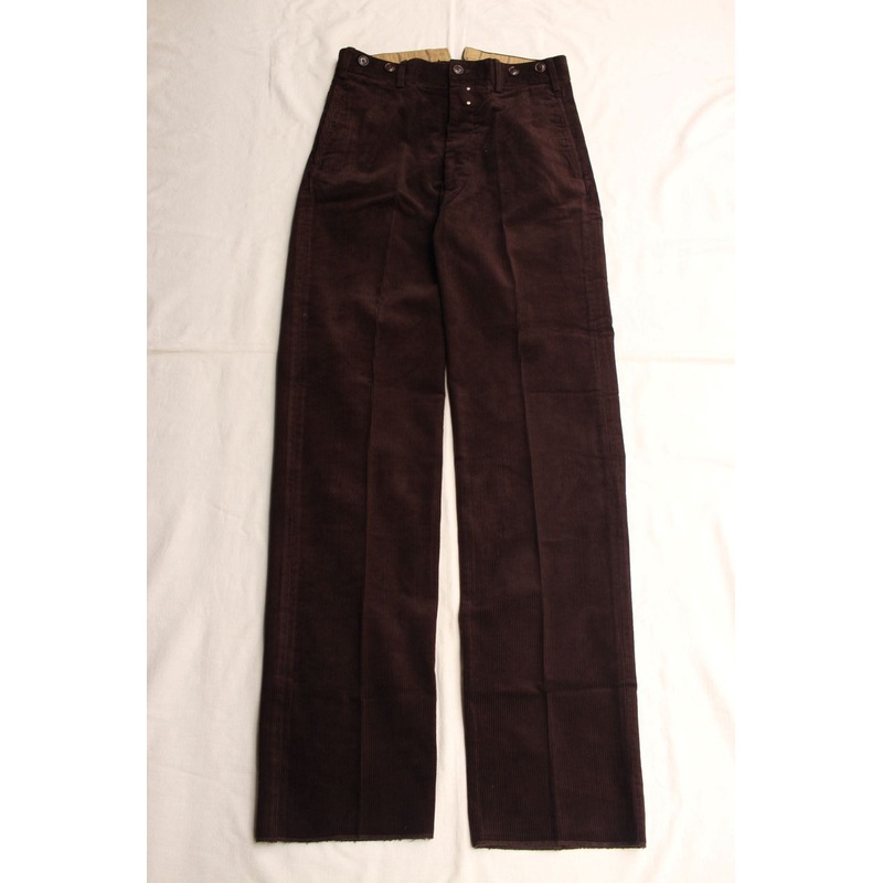 ADJUSTABLE COSTUME / VITO STYLE CORDUROY TROUSERS (AP-071,BROWN) 30