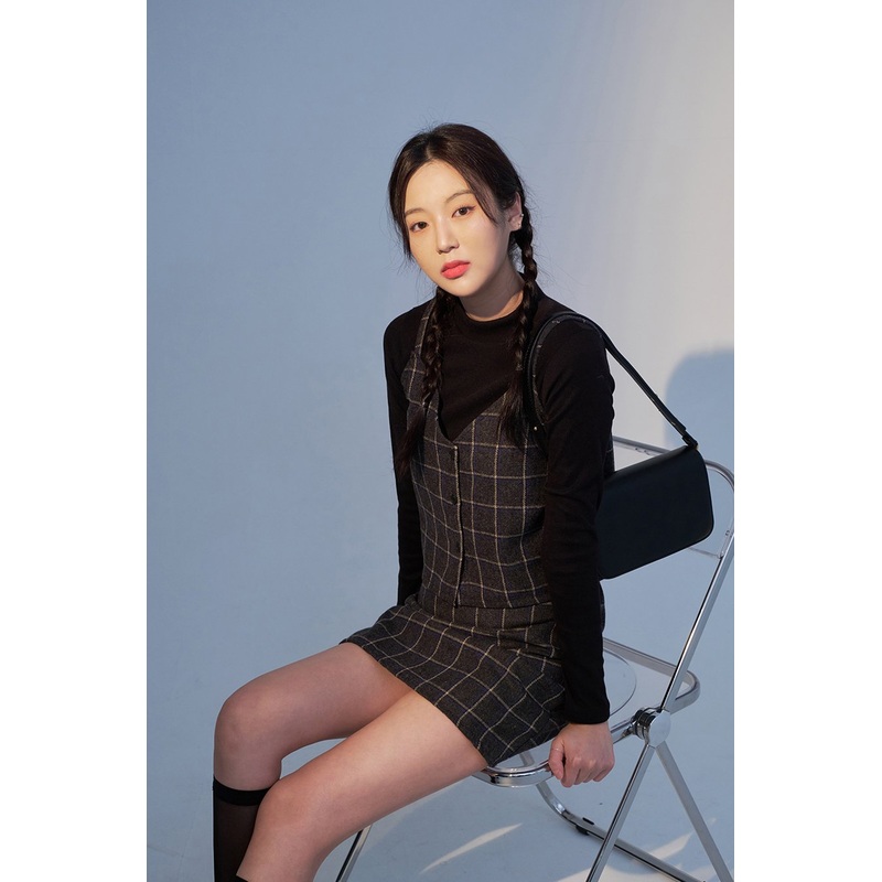 Checked Bustier FF13 Charcoal S/M