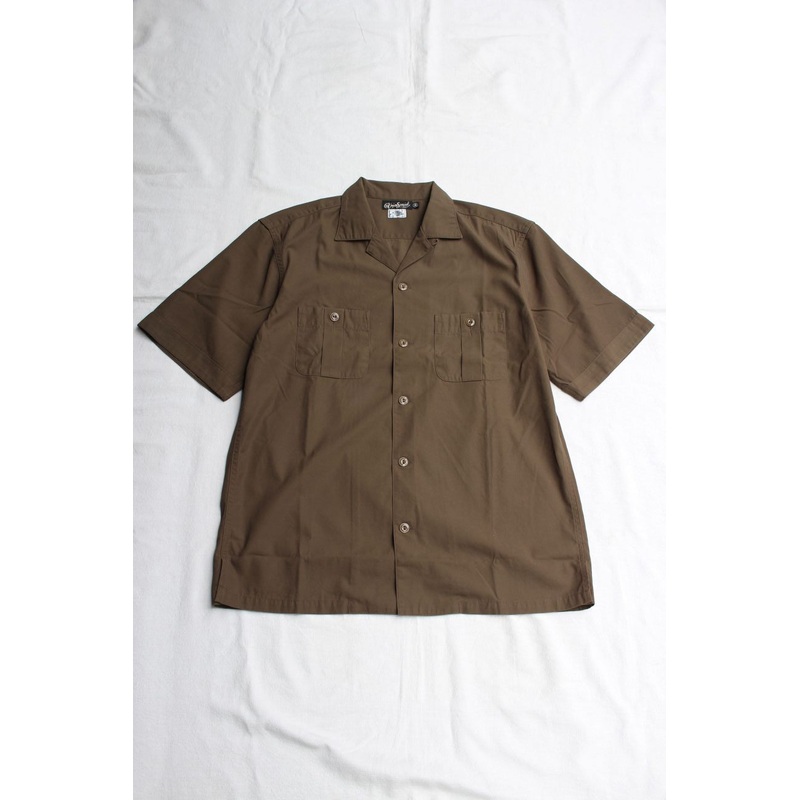 FREEWHEELERS / “Brucie” OPEN COLLARED SHORT SLEEVE SHIRT (#2523007,DARK OLIVE) 15