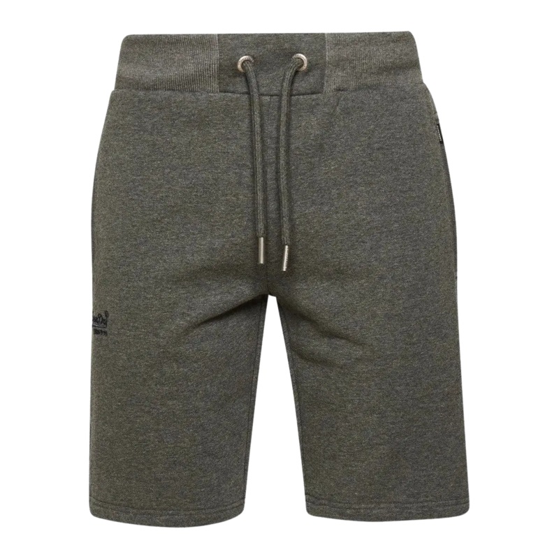 Superdry Vintage Logo Embroidered Jersey Short Rich Charcoal Marl Medium