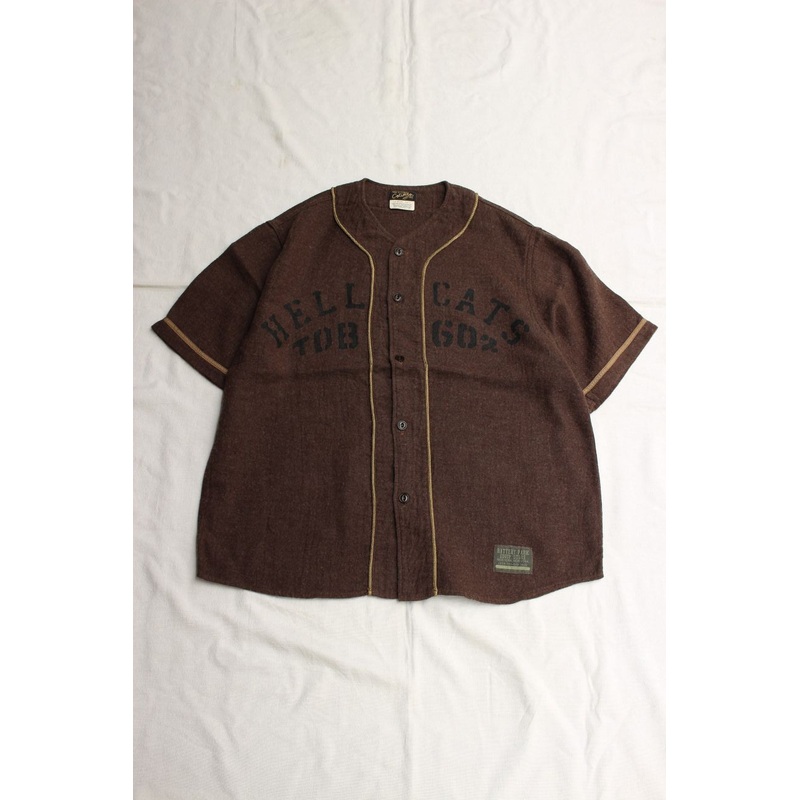 COLIMBO / DOOLITTLE BASEBALL SHIRT “HELL CATS” ( ZA-0304,DEEP BROWN) M