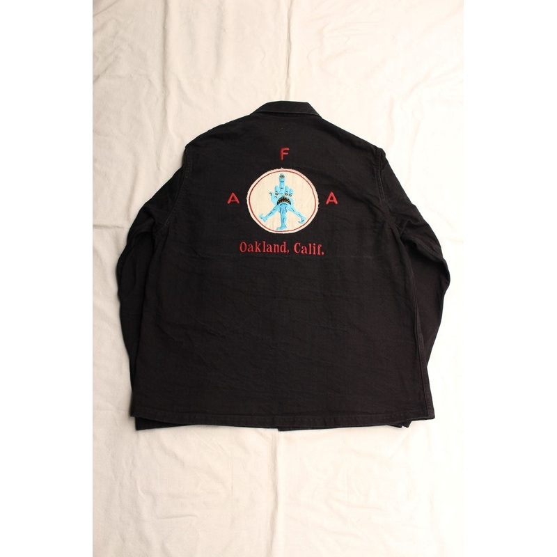 FREEWHEELERS / “A F A” GRUNTS JACKET (#2521013,YARN-DYED RUDE BLACK) 36