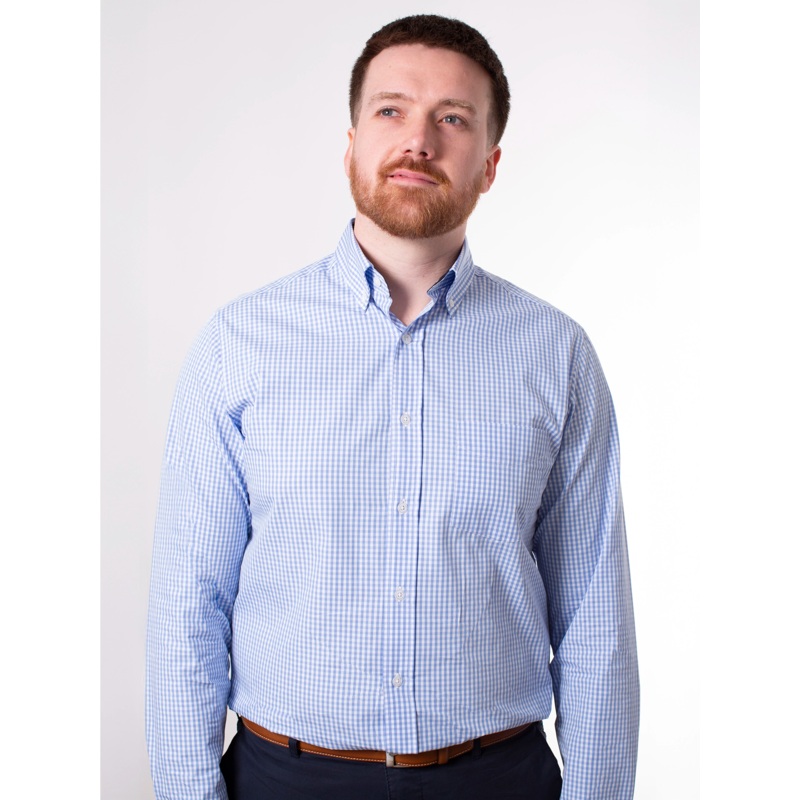 Golding Hadleigh Long Sleeve Check Shirt Sky Check Small