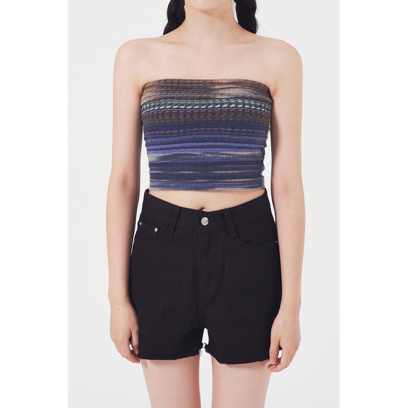 Printed Tube Top J19 Purple S