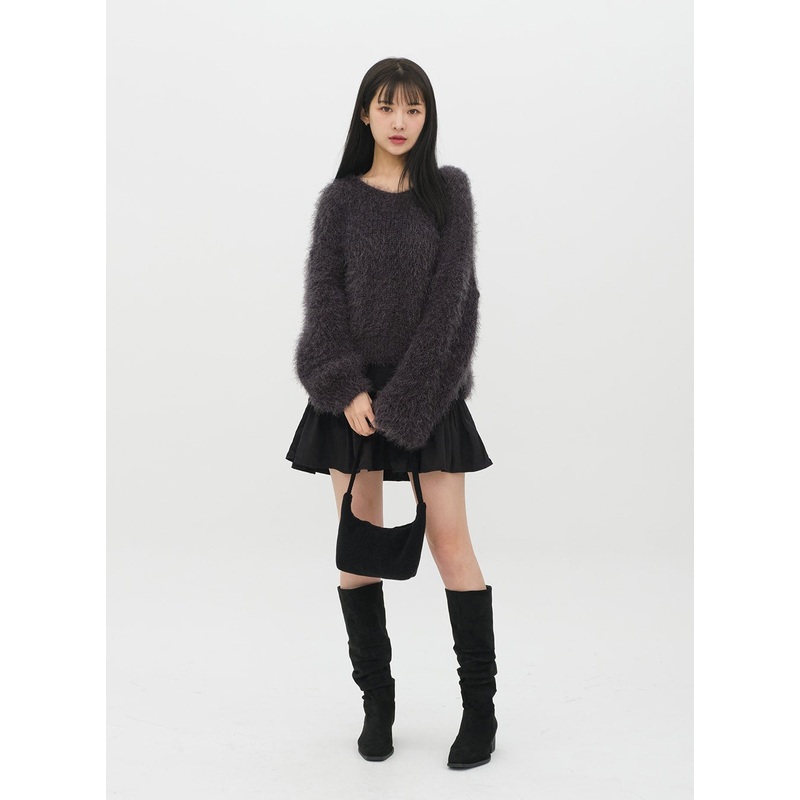 Tiered Mini Skirt J19 Cream S