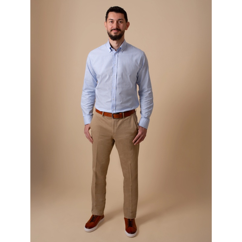 William David Lightweight Slim Fit Chino Tan 30 Regular