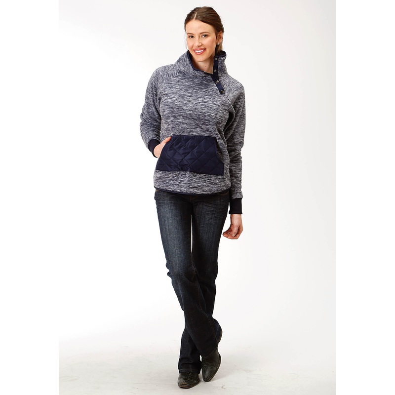 Womens Navy Micro Fiber Fleece Jacket XS