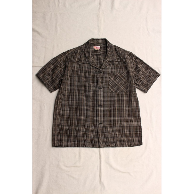 Cushman / KASURI CHECK OPEN SHIRT (25607,BLACK) M