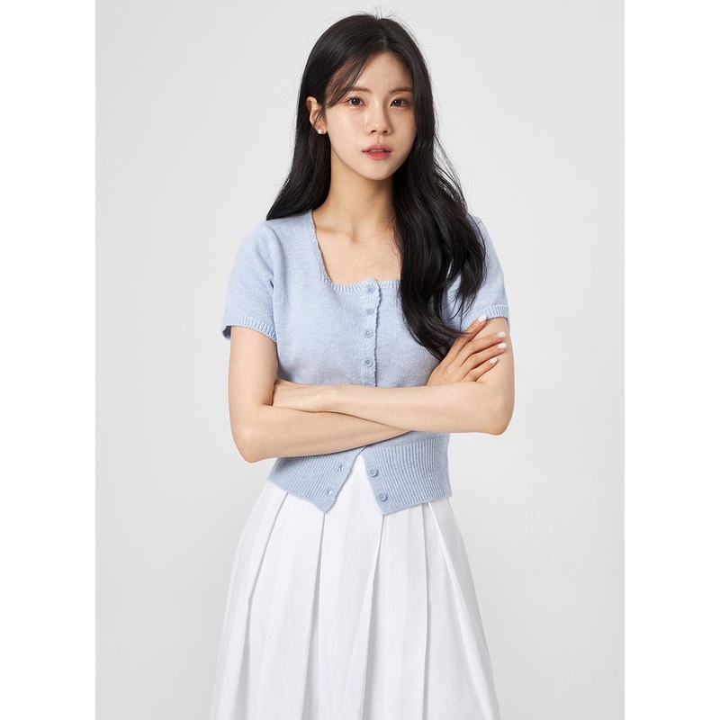 Short Sleeve Cardigan OA314 Light beige S/M