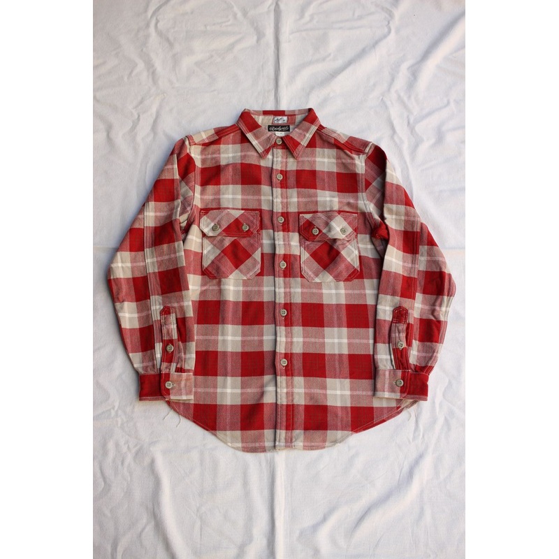 FREEWHEELERS / “NOMAD” WORK SHIRT (#2433001,ORANGE RED  GRAY BEIGE  CREAM  GREEN) 14