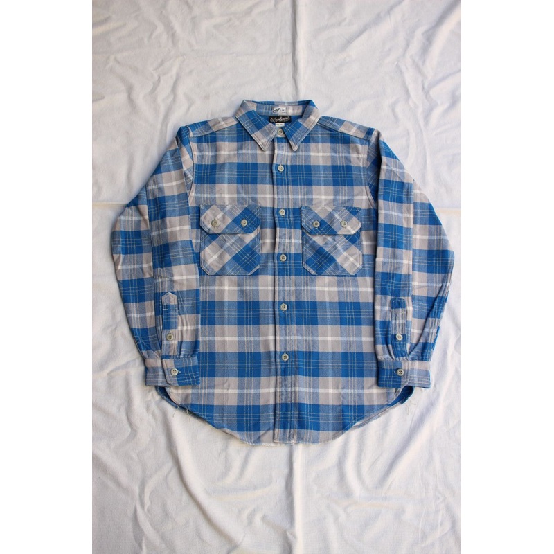 FREEWHEELERS / “NOMAD” WORK SHIRT (#2433001,VENETIAN BLUE  GRAY  OFF-WHITE  EGG YELLOW) 14